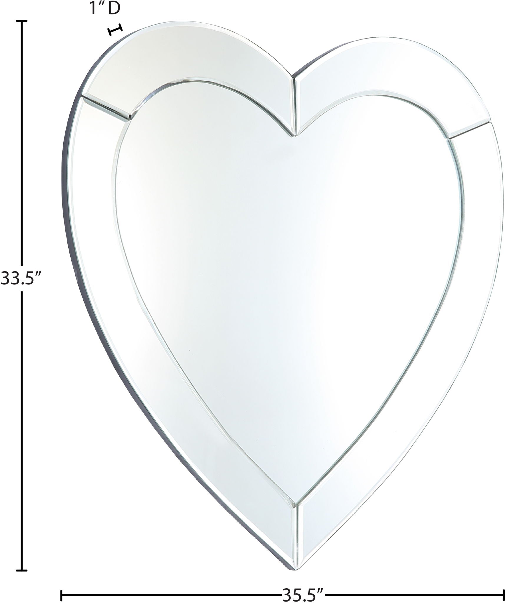 Heart - Mirror - Pearl Silver