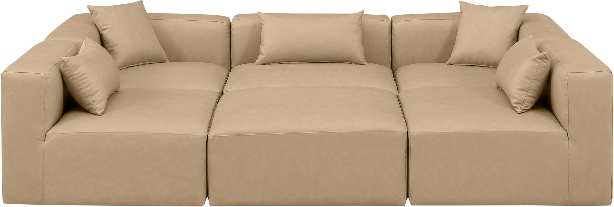 Cube - 6 Piece Modular Sectional - Tan - Urban Living Furniture (Los Angeles, CA)
