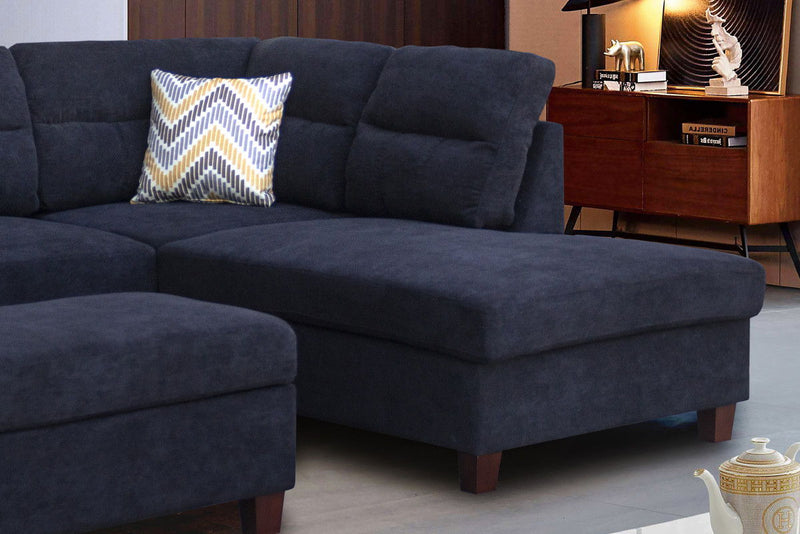 Diego - Fabric Sectional Sofa With Right Facing Chaise, Storage Ottoman, And 2 Accent Pillows - Urban Living Furniture (Los Angeles, CA)