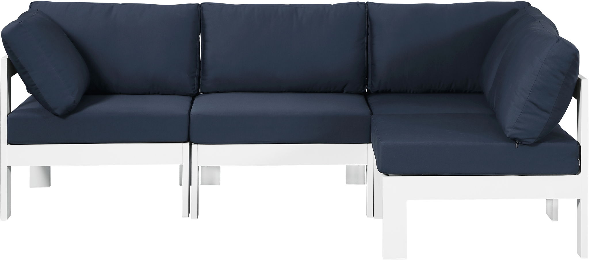Nizuc - Outdoor Patio 4 Piece Modular Sectional With White Frame - Urban Living Furniture (Los Angeles, CA)