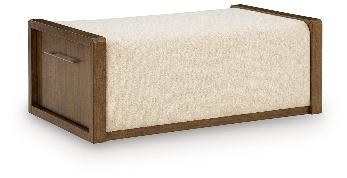 Marxmore - Upholstered Ottoman With Storage - Brown