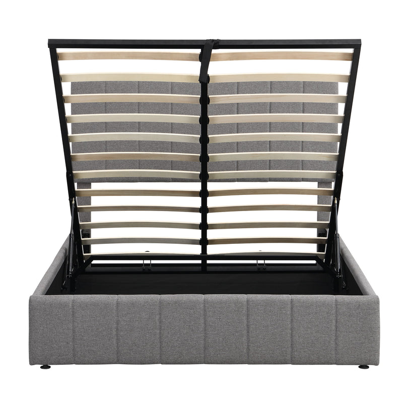 Elegant Upholstered Platform Bed With Hydraulic Storage System