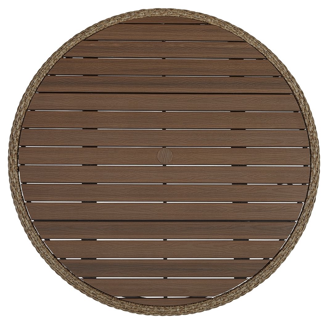 Amaris - Brown / Black - Round Dining Table - Urban Living Furniture (Los Angeles, CA)