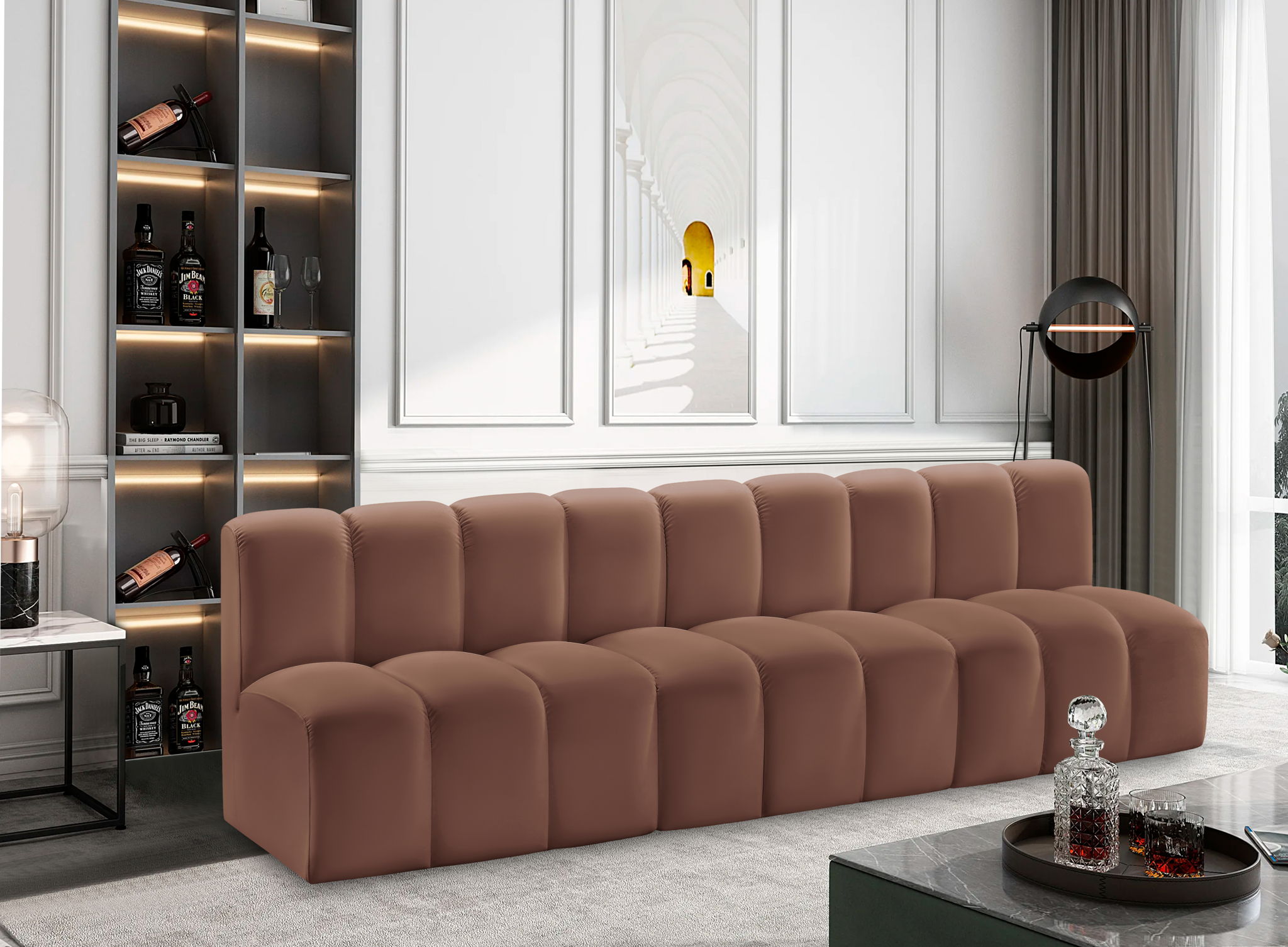 Arc - Faux Leather 3 Seats Modular Sofa - Urban Living Furniture (Los Angeles, CA)