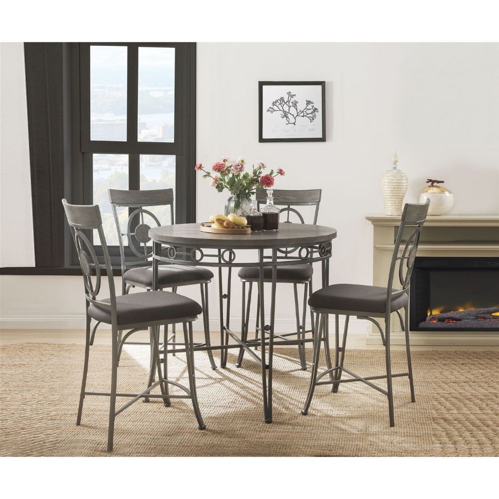 Landis - Counter Height Table - Oak & Gunmetal - Urban Living Furniture (Los Angeles, CA)