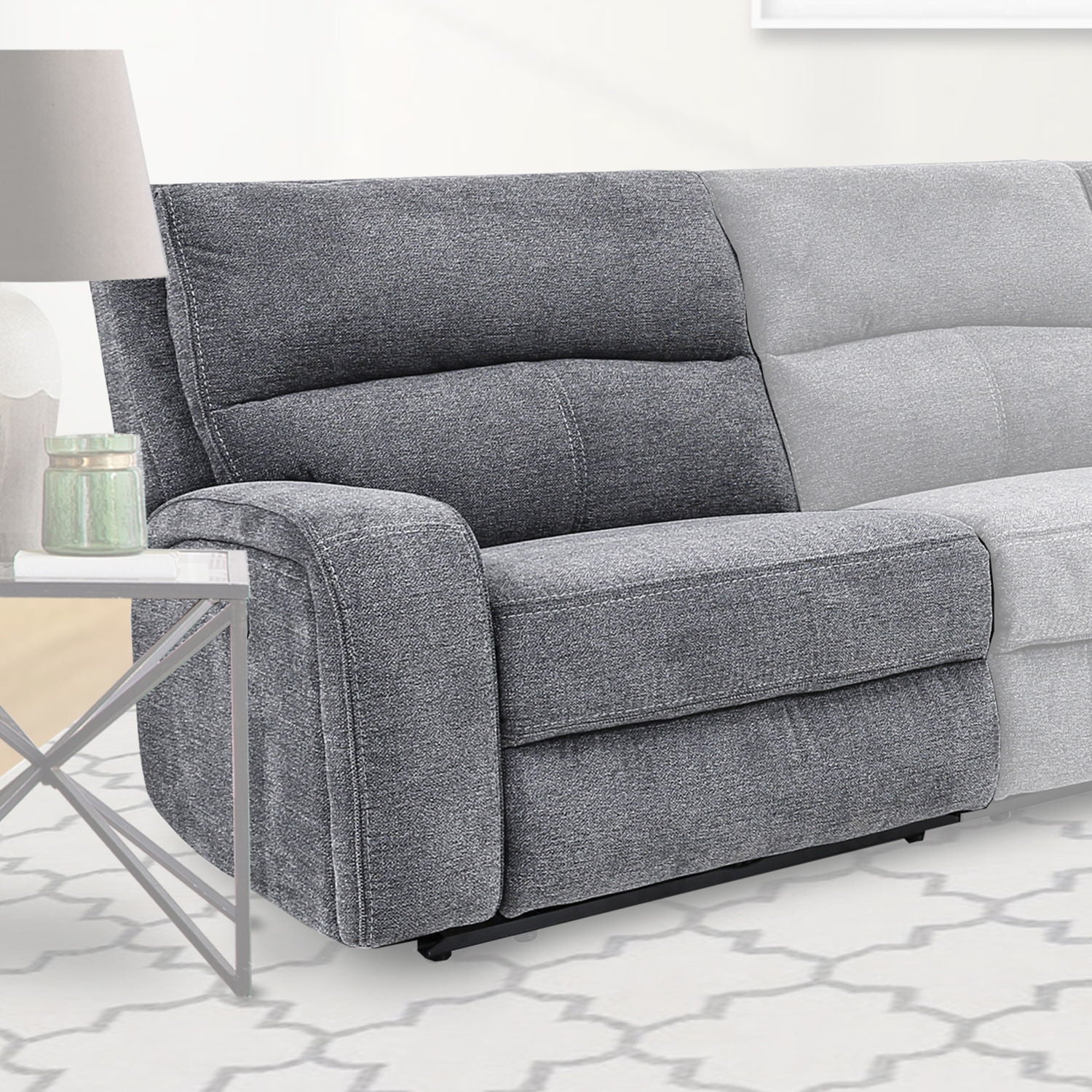 Polaris - Power Left Arm Facing Recliner - Bizmark Gray - Urban Living Furniture (Los Angeles, CA)