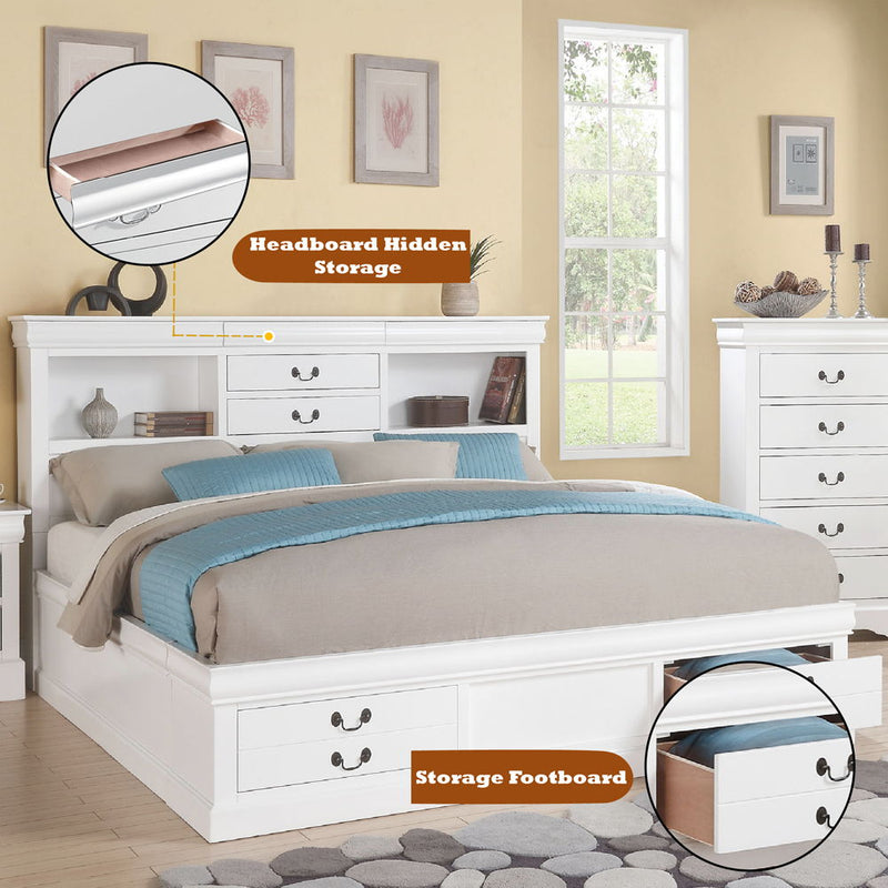 Louis Philippe III - Bed w/Storage - Urban Living Furniture (Los Angeles, CA)