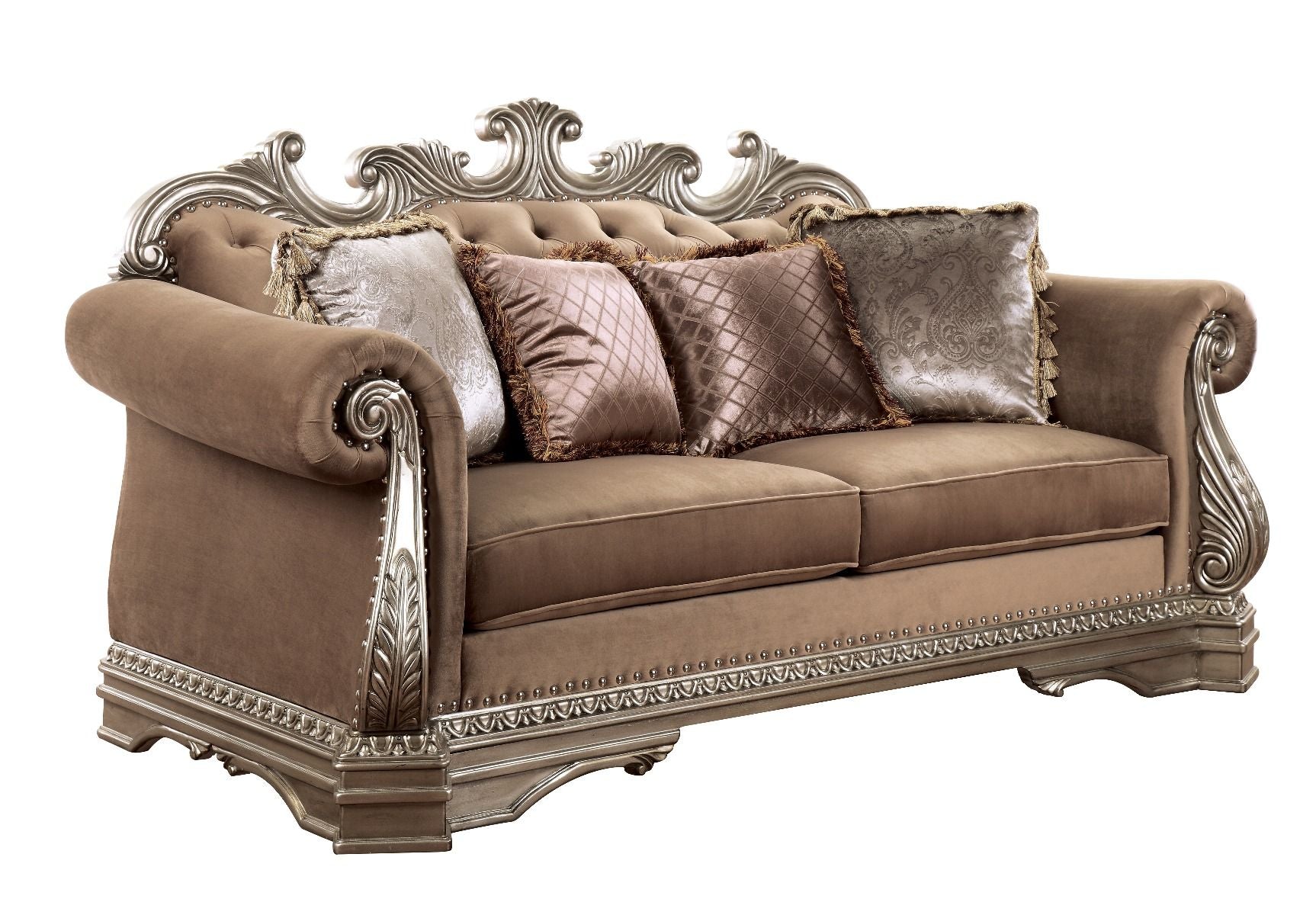 Northville - Loveseat - Velvet & Antique Silver - Urban Living Furniture (Los Angeles, CA)