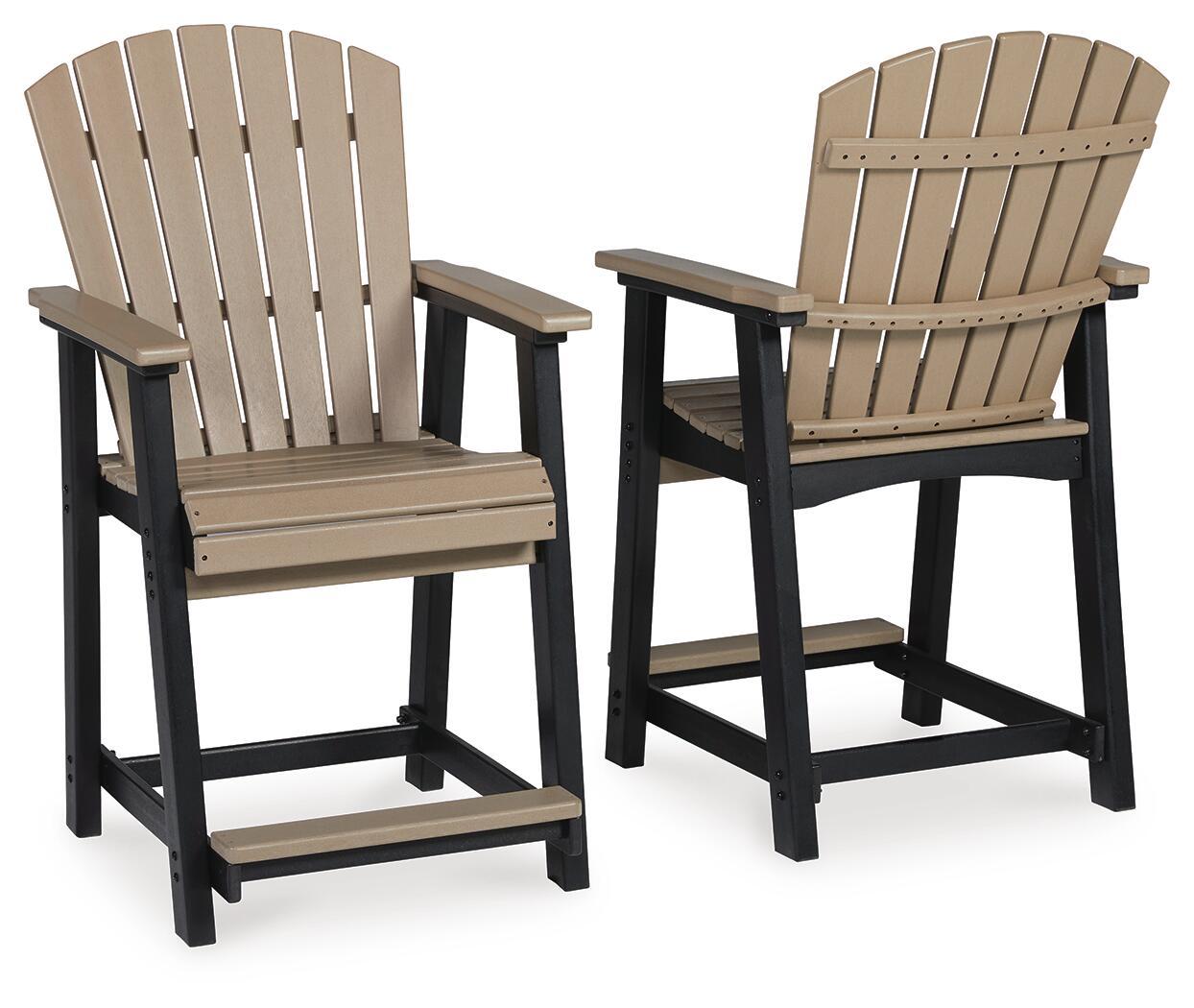 Fairen Trail - Barstool (Set of 2) - Black / Driftwood - Urban Living Furniture (Los Angeles, CA)