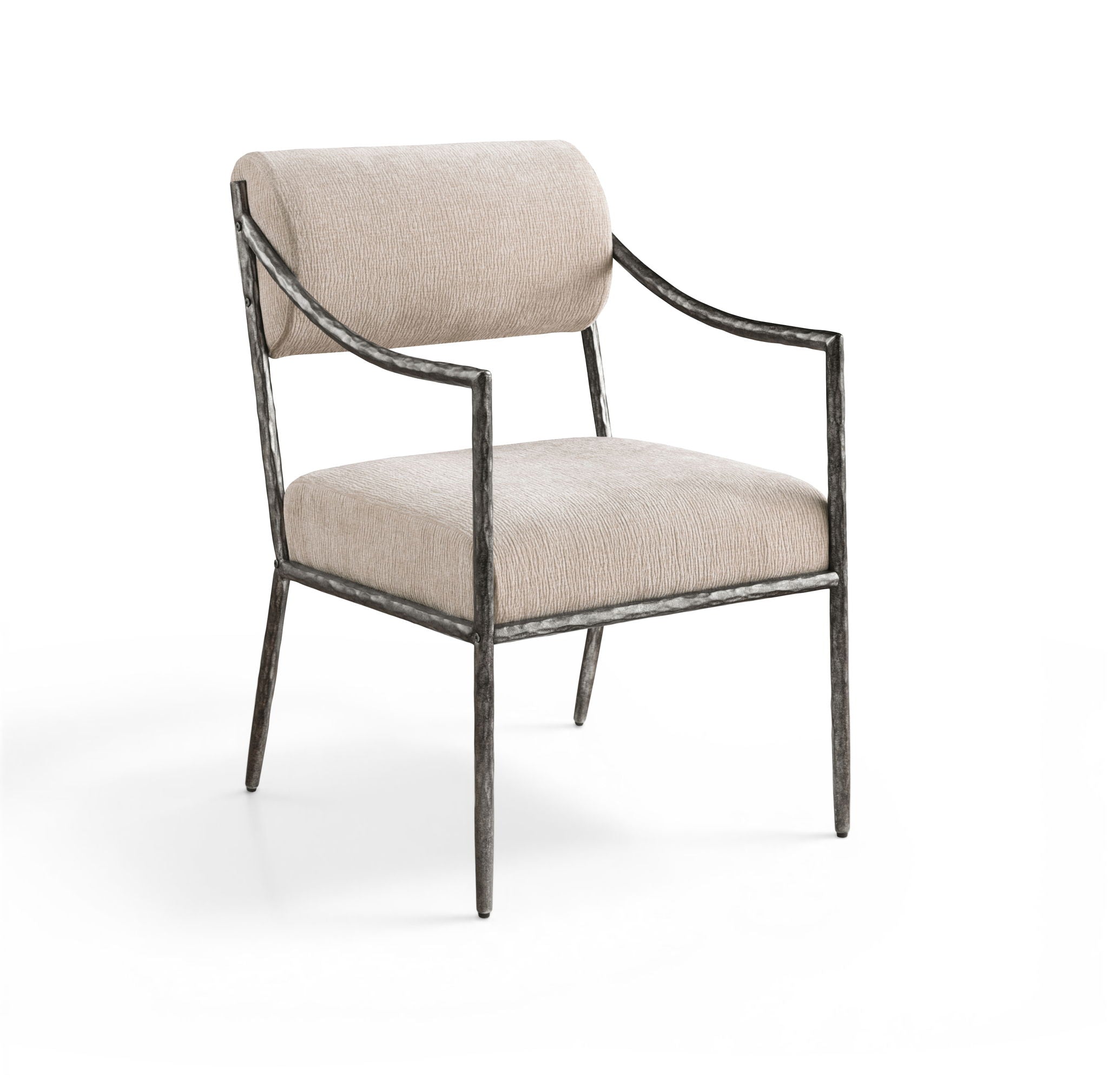 Bastille - Upholstered Dining Arm Chair (Set of 2) - Silver Frame - Urban Living Furniture (Los Angeles, CA)