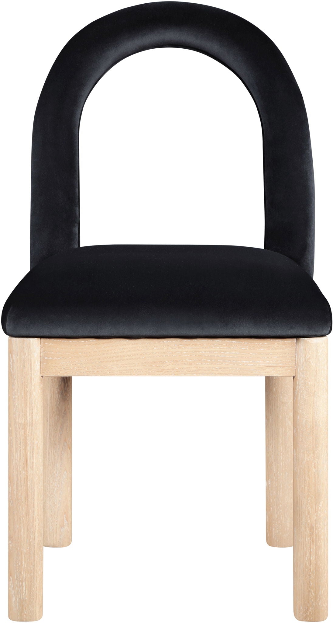 Conrad - Velvet Dining Chair With Natural Legs - Urban Living Furniture (Los Angeles, CA)