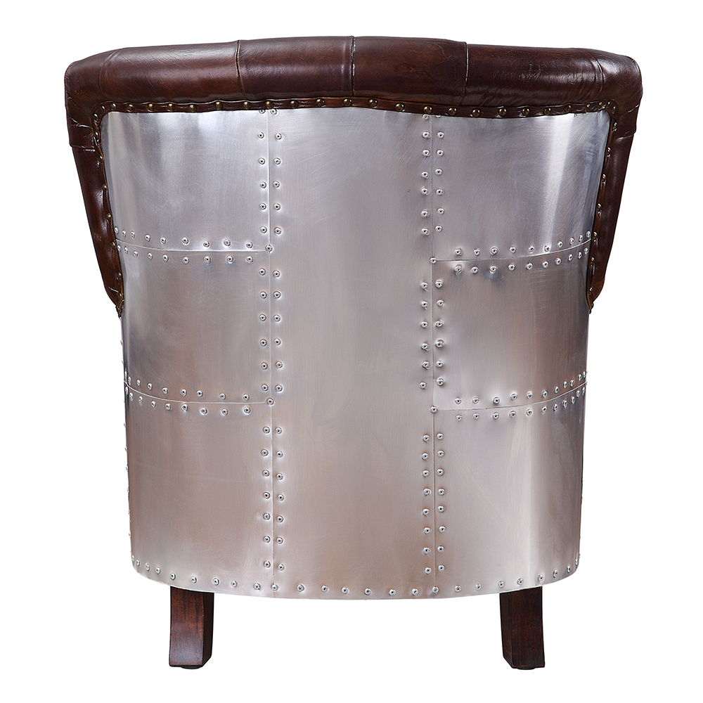 Brancaster - Accent Chair - Vintage Brown & Aluminum - Urban Living Furniture (Los Angeles, CA)