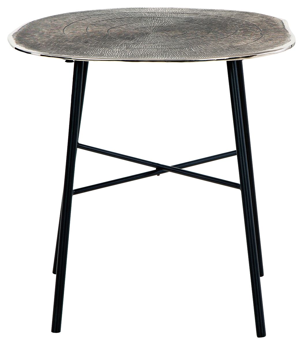 Laverford - Chrome / Black - Round End Table - Urban Living Furniture (Los Angeles, CA)