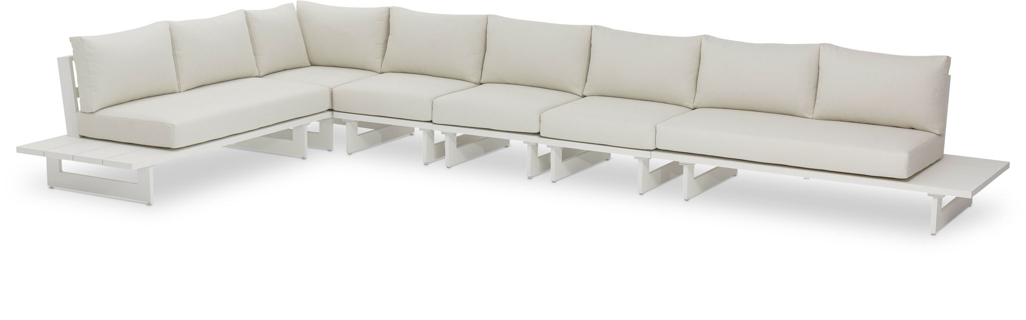 Maldives - 6 Piece Water Resistant Outdoor Patio Modular Sectional With White Base - Urban Living Furniture (Los Angeles, CA)