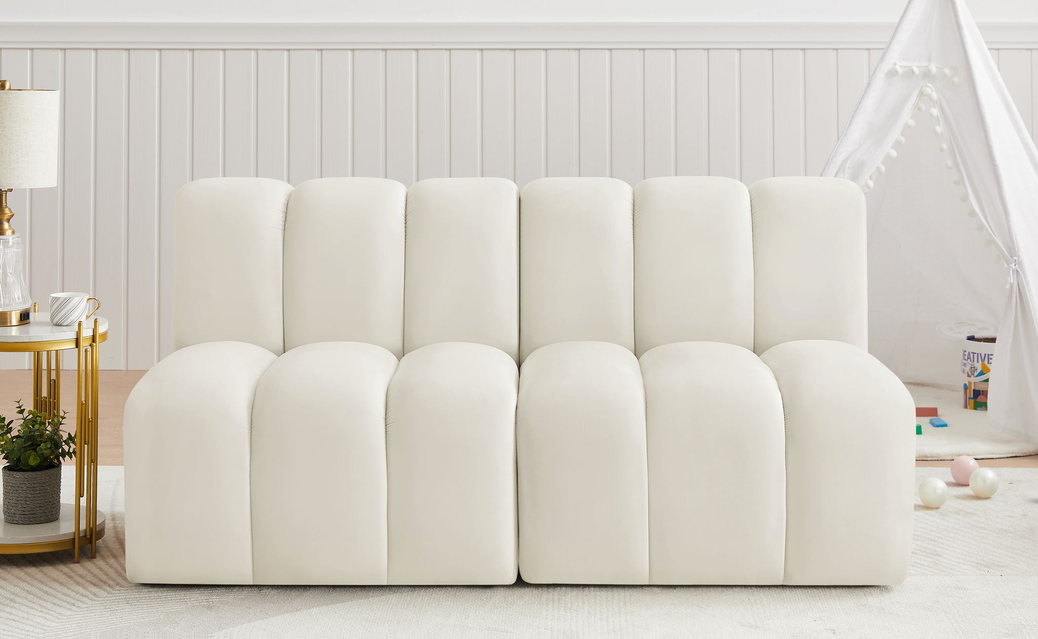 Arc - Velvet 2 Seats Modular Sofa - Urban Living Furniture (Los Angeles, CA)
