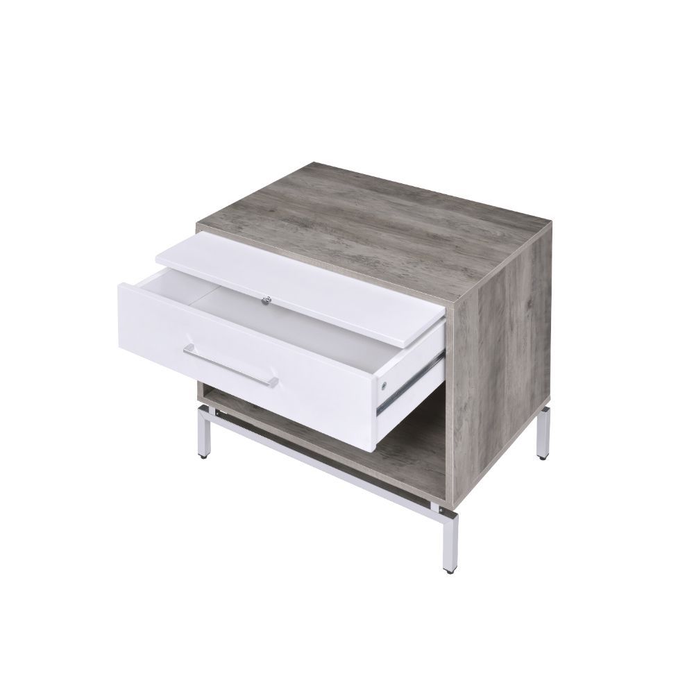 Cistus - Accent Table - Weathered Gray Oak & White - Urban Living Furniture (Los Angeles, CA)
