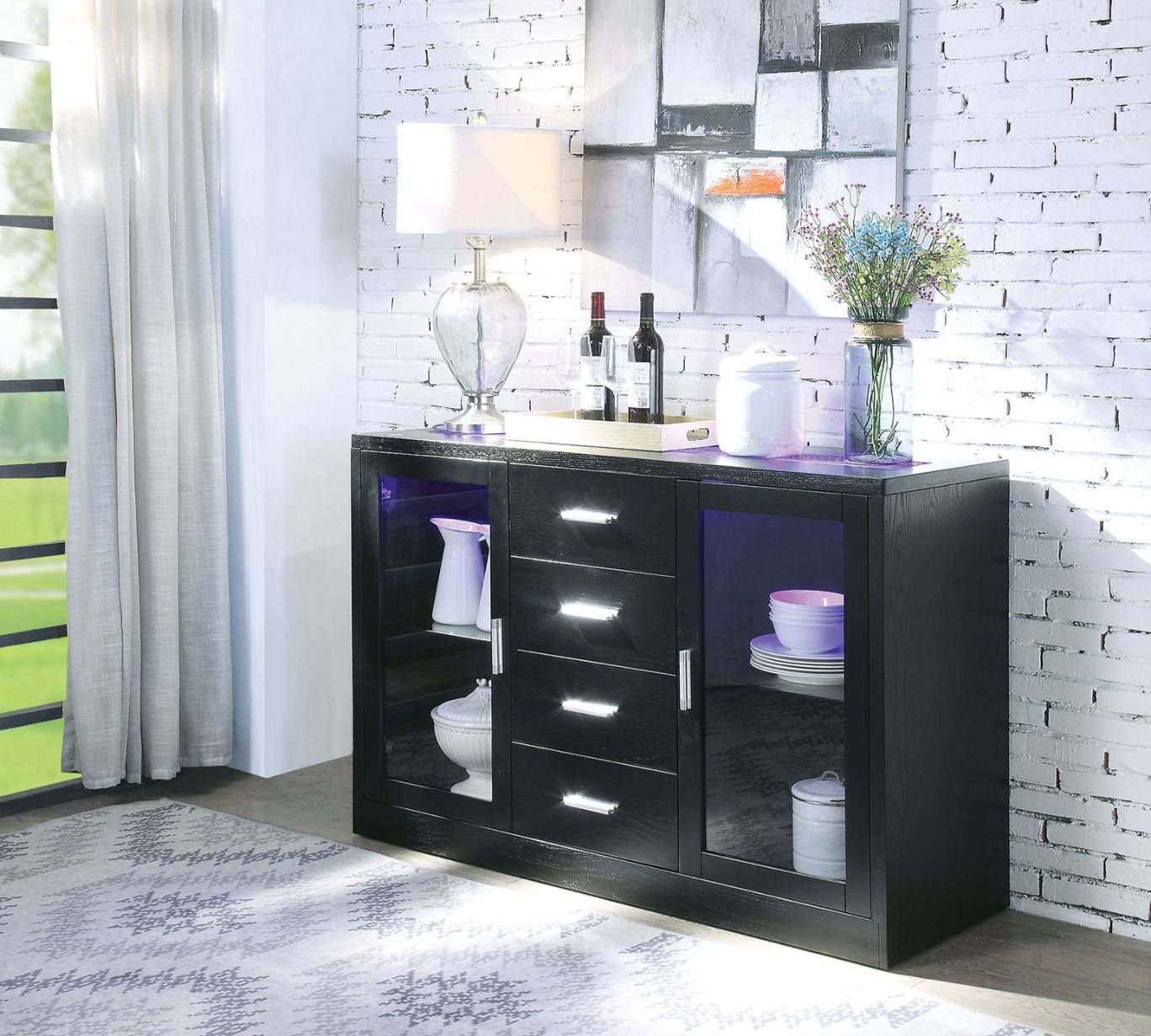Bernice - Server - Black - Urban Living Furniture (Los Angeles, CA)