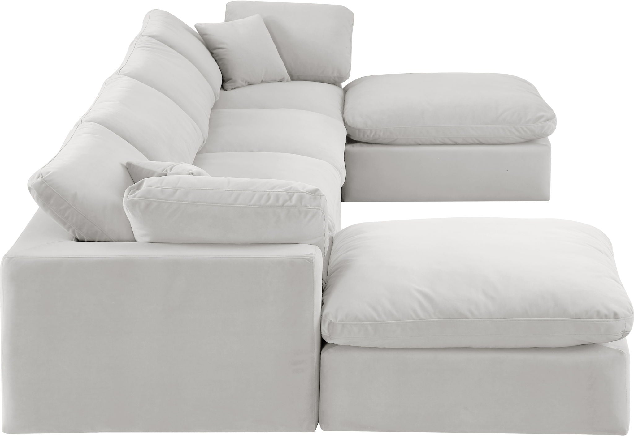 Comfy - 6 Piece Velvet Modular Double Chaise Sectional - Urban Living Furniture (Los Angeles, CA)