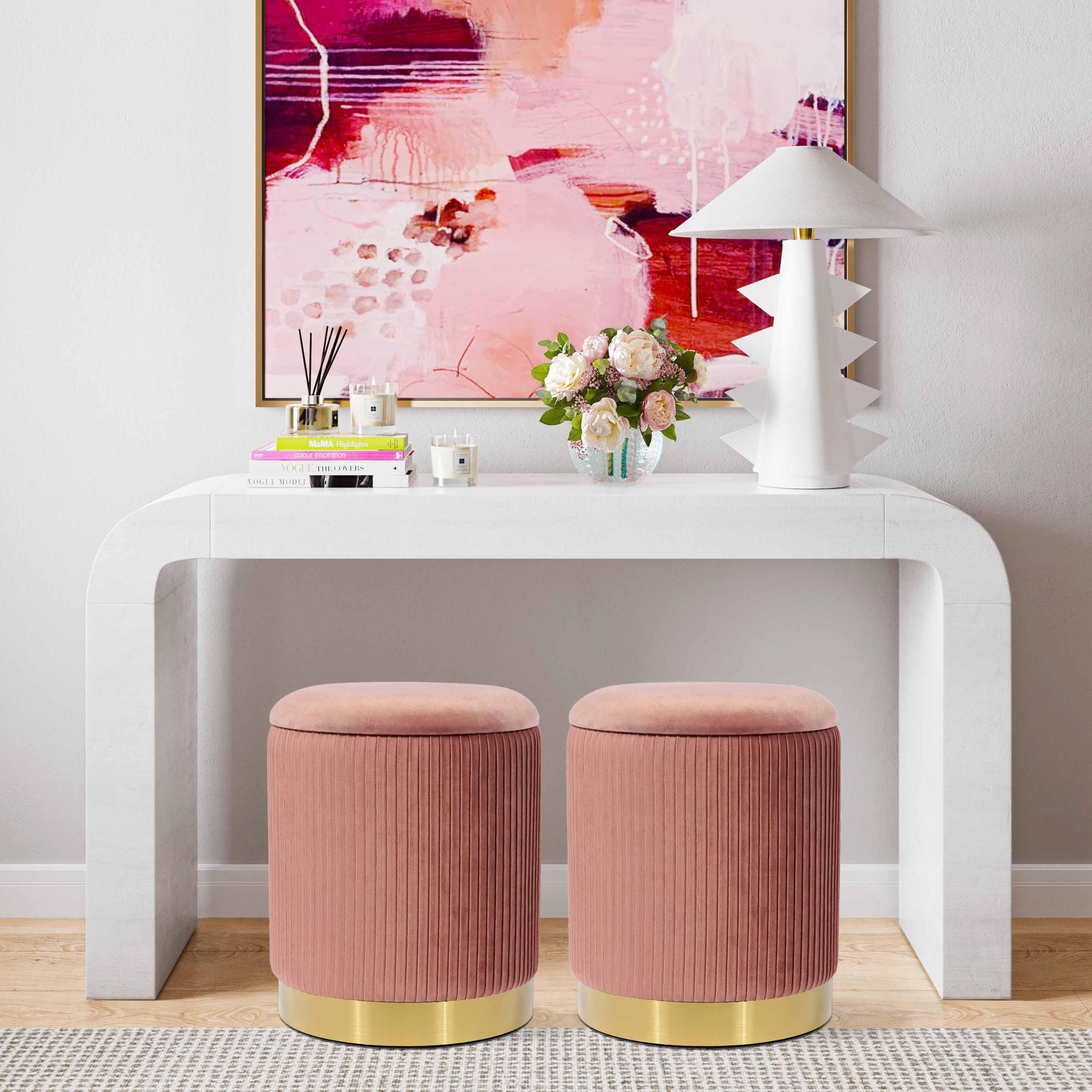 Zoe - Velvet Storage Ottoman - Urban Living Furniture (Los Angeles, CA)
