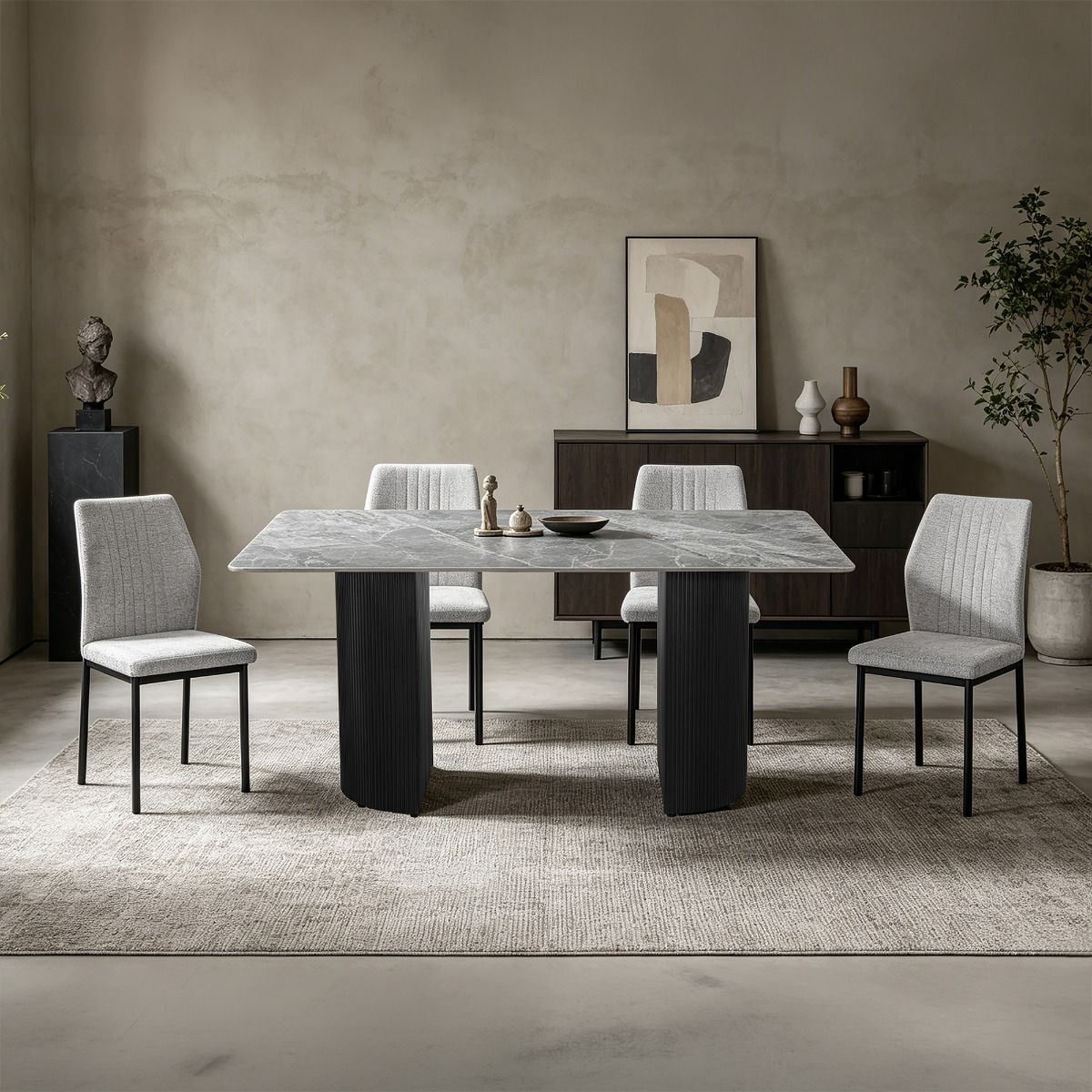 Leander - Side Chair (Set of 2) - Gray Linen