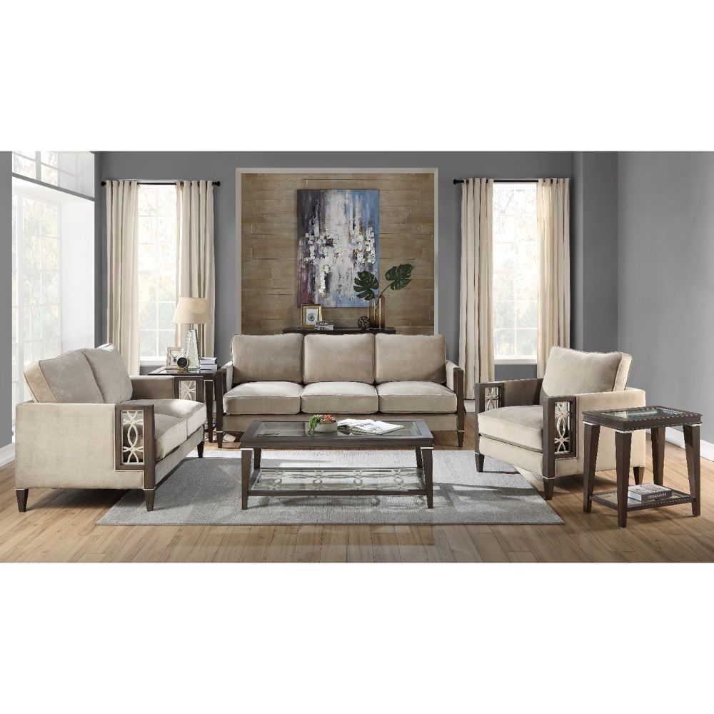 Peregrine - Sectional Sofa - Velvet & Walnut - Urban Living Furniture (Los Angeles, CA)