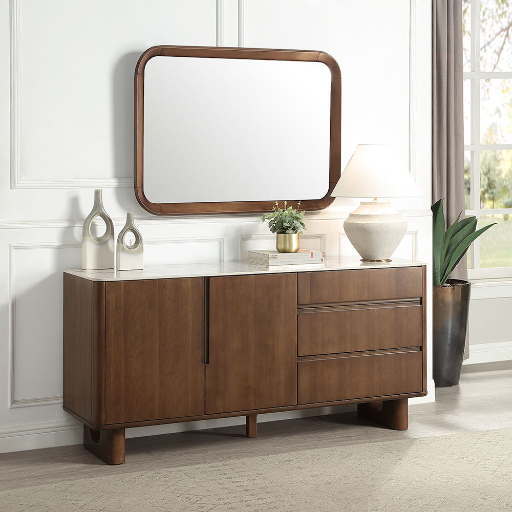 Harvey - Accent Mirror - Walnut - Urban Living Furniture (Los Angeles, CA)