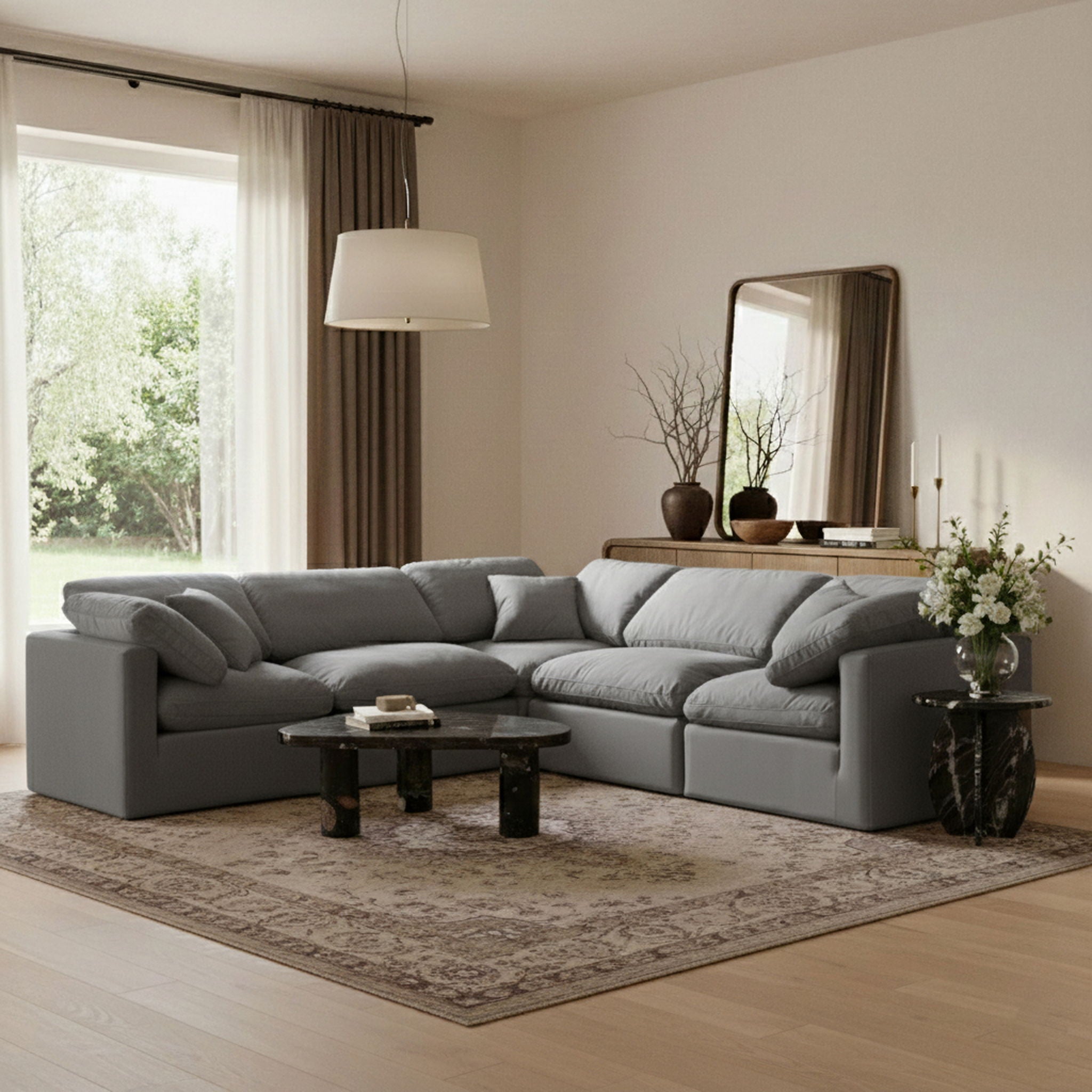 Indulge - Velvet 5 Piece Modular Corner Sectional - Urban Living Furniture (Los Angeles, CA)