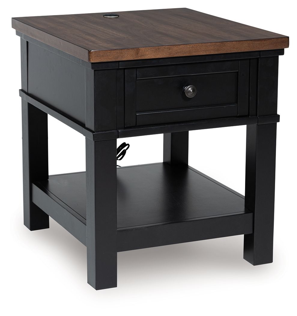 Wildenauer - Brown / Black - Rectangular End Table - Urban Living Furniture (Los Angeles, CA)