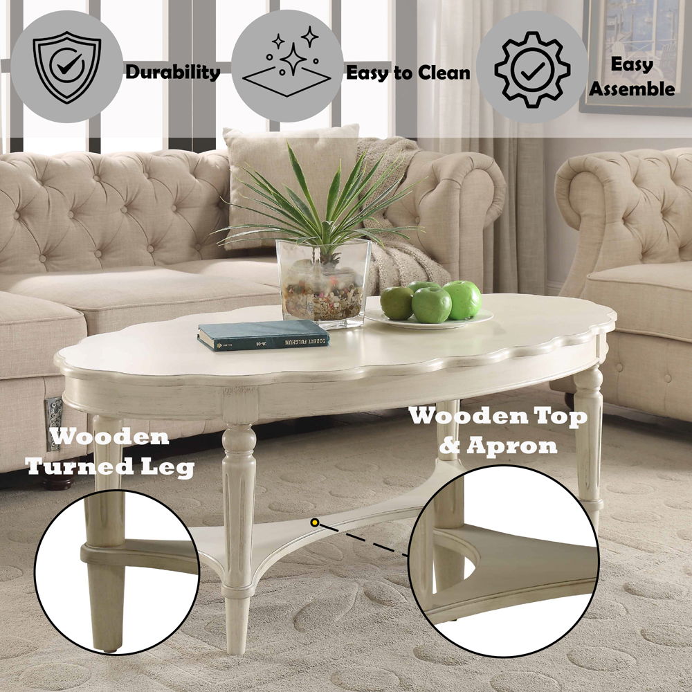 Fordon - Coffee Table - French Antique White - Urban Living Furniture (Los Angeles, CA)