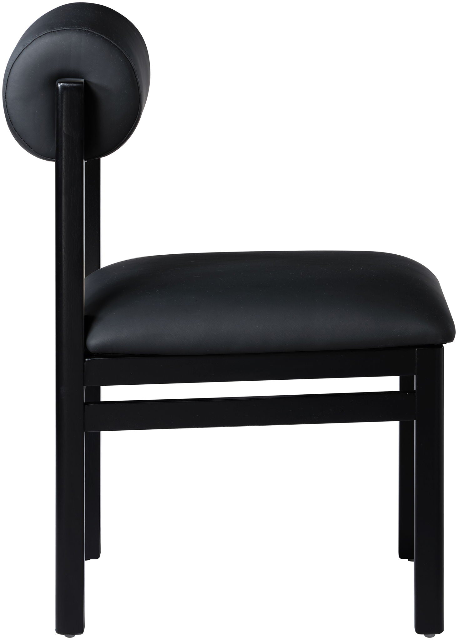 Roundhill - Faux Leather Dining Chair (Set of 2) - Black Frame - Urban Living Furniture (Los Angeles, CA)