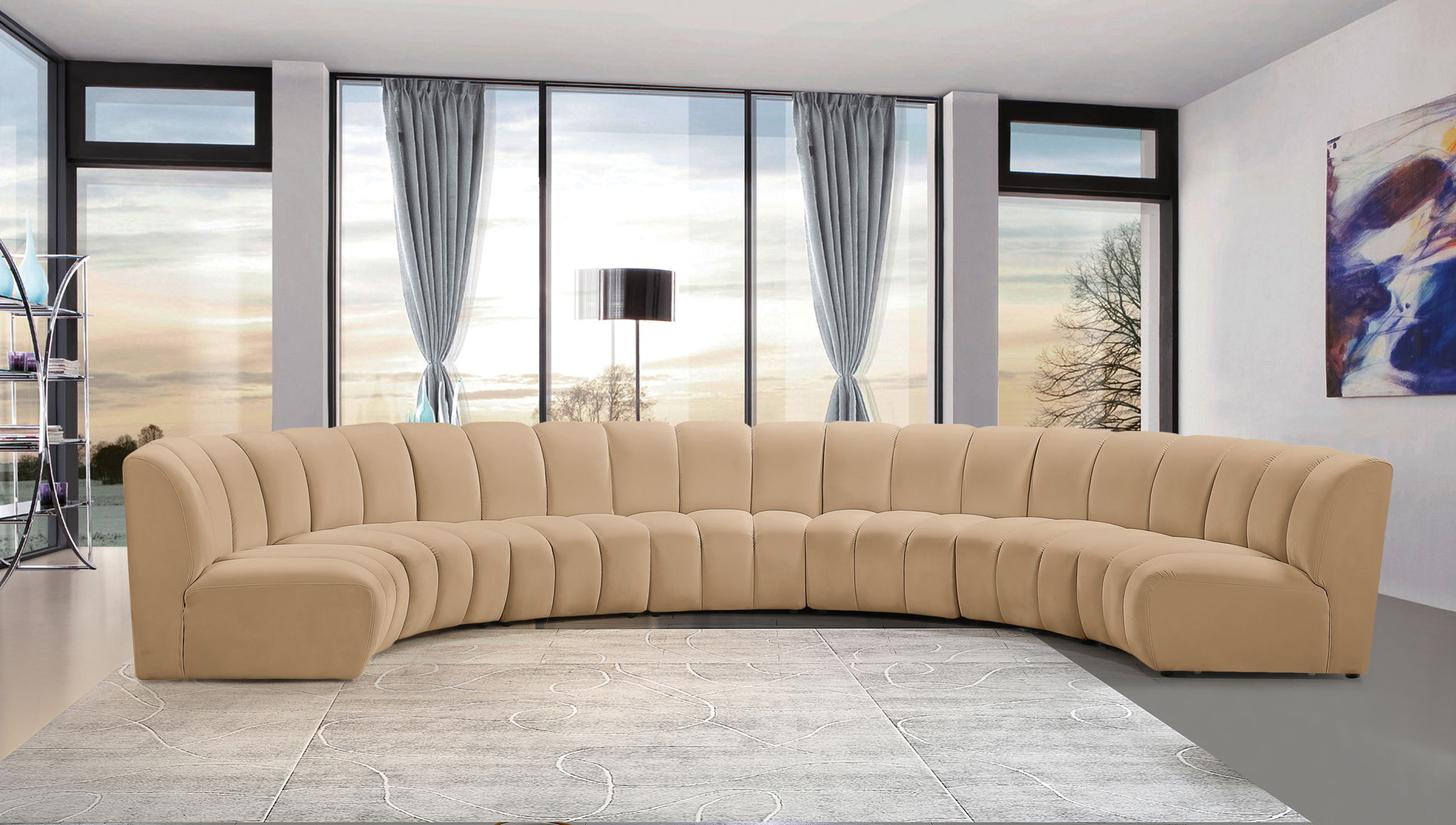 Infinity - 7 Piece Modular Sectional - Camel - Urban Living Furniture (Los Angeles, CA)