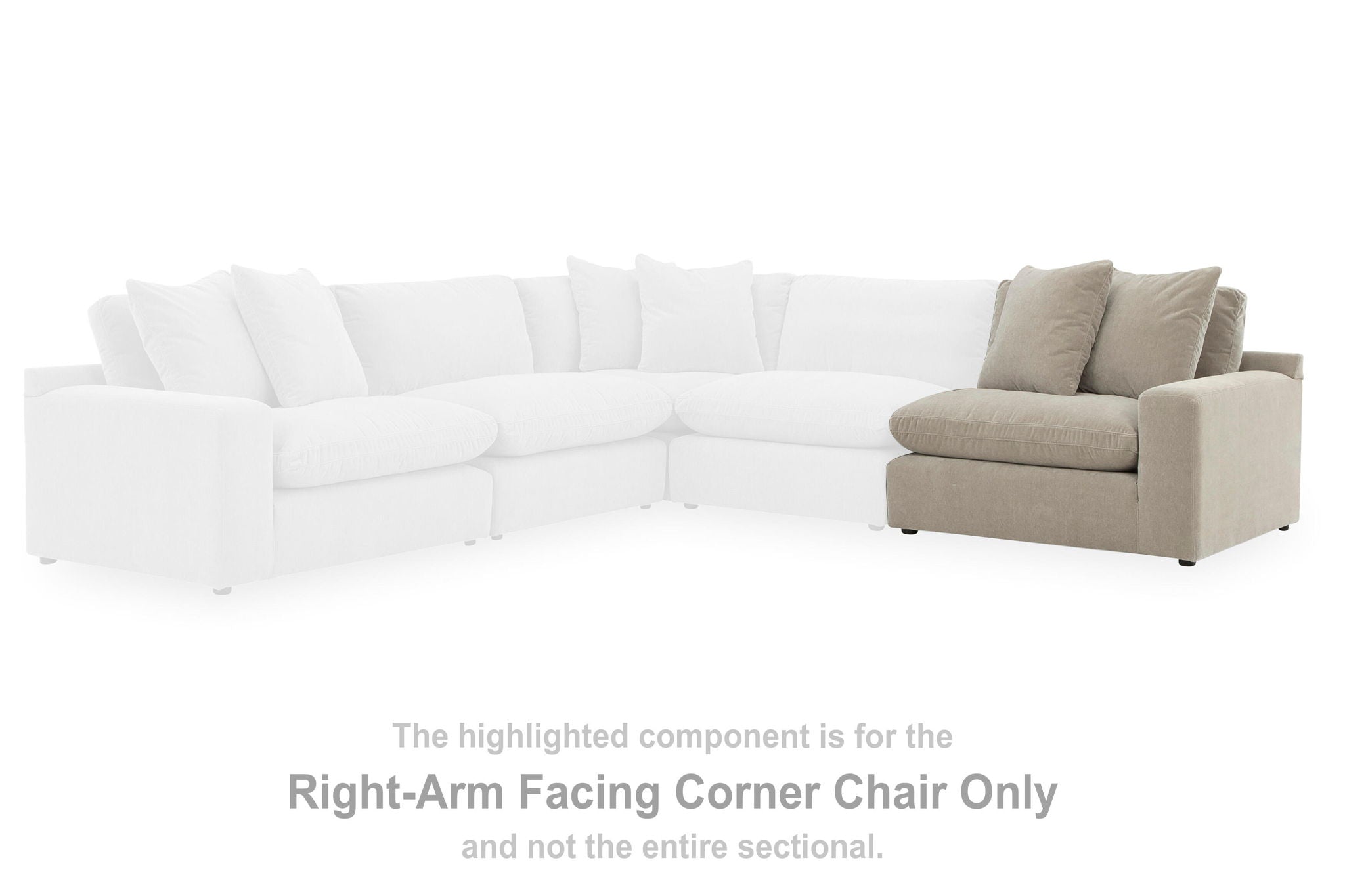 Maxton Heights - RAF Corner Chair - Pebble - Urban Living Furniture (Los Angeles, CA)