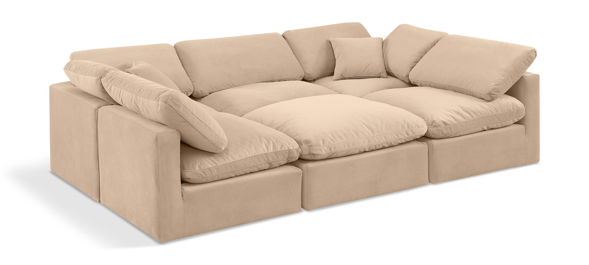 Indulge - Velvet 6 Piece Modular Sectional - Urban Living Furniture (Los Angeles, CA)