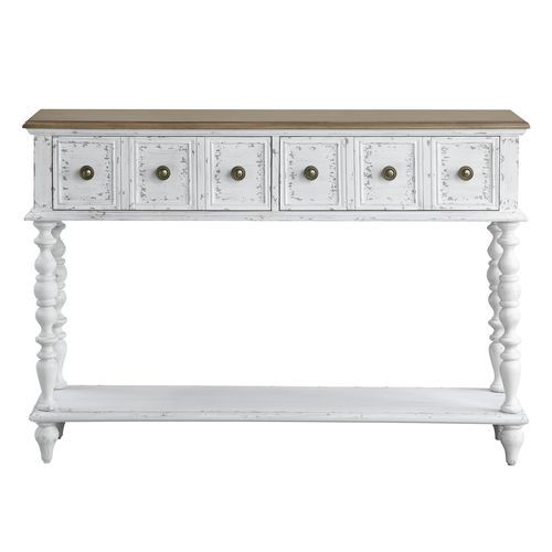 Bence - Console Table - Dark Charcoal & Antique White - Urban Living Furniture (Los Angeles, CA)