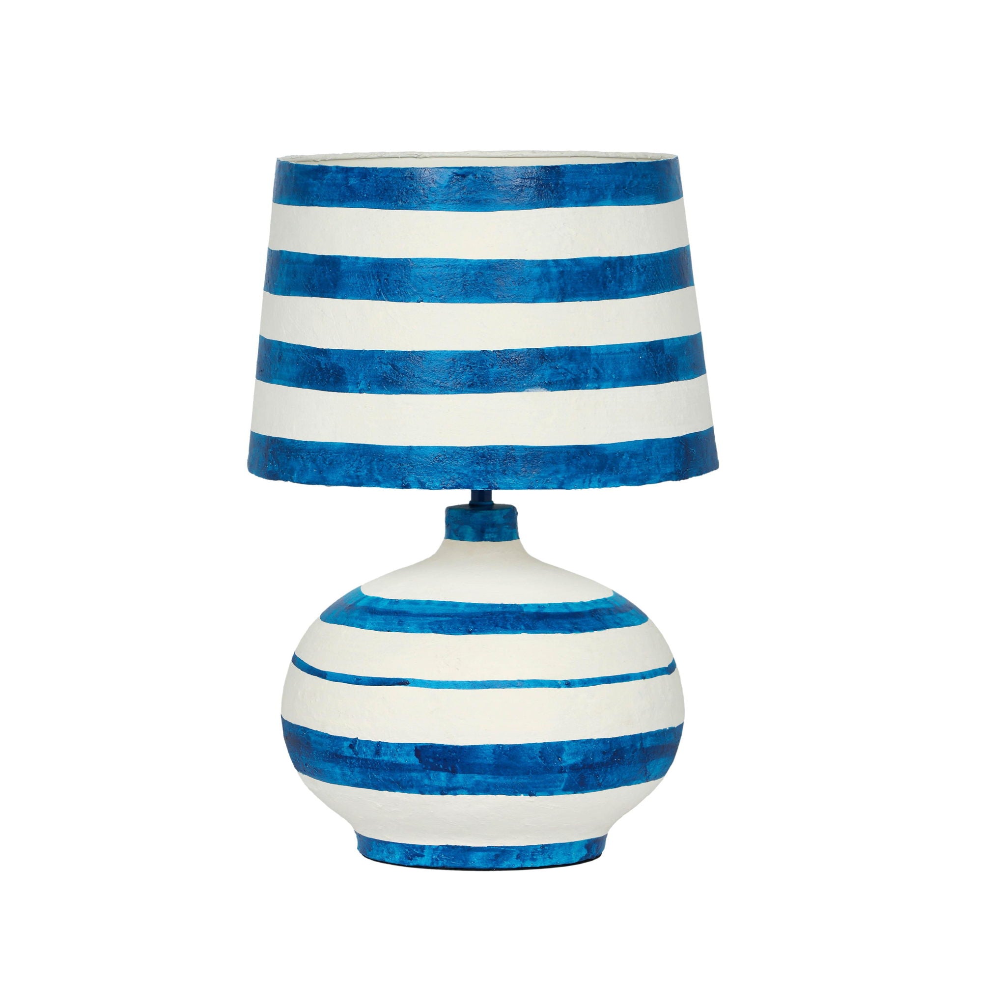 Positano - Striped Papier Mache Table Lamp - Urban Living Furniture (Los Angeles, CA)