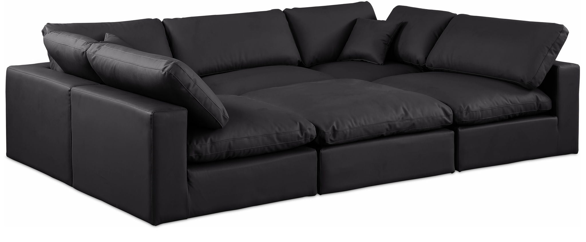 Comfy - 6 Piece Faux Leather Sectional - Urban Living Furniture (Los Angeles, CA)