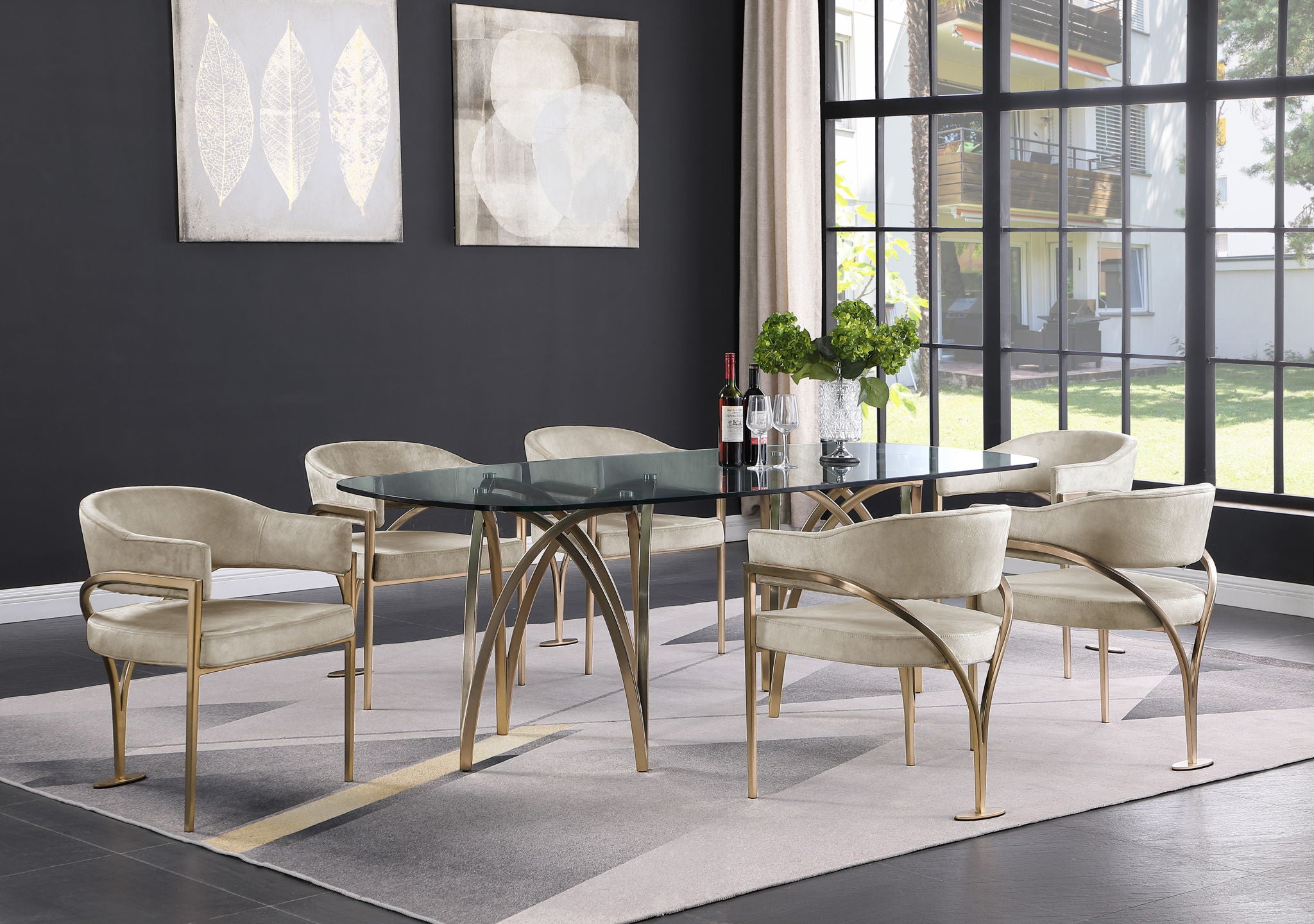 Madelyn - Dining Chair (Set of 2) - Brushed Brass - Urban Living Furniture (Los Angeles, CA)