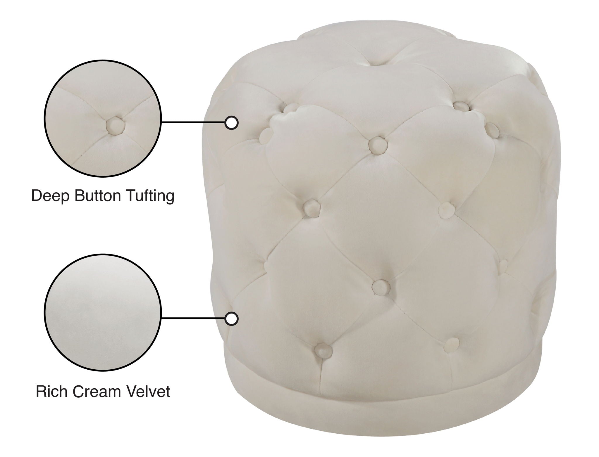 Harper - Stool Ottoman - Urban Living Furniture (Los Angeles, CA)