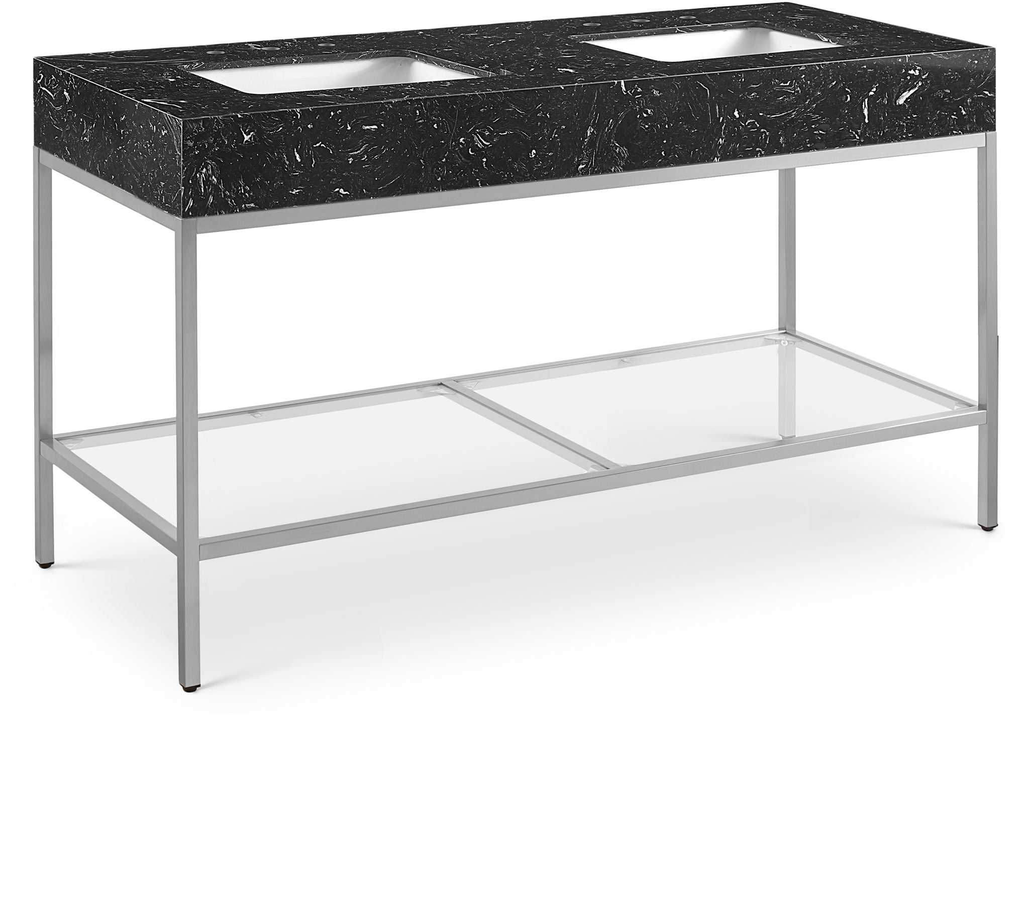 Marmo - Engineered Marble Bathroom Vanity With Chrome Base - Urban Living Furniture (Los Angeles, CA)