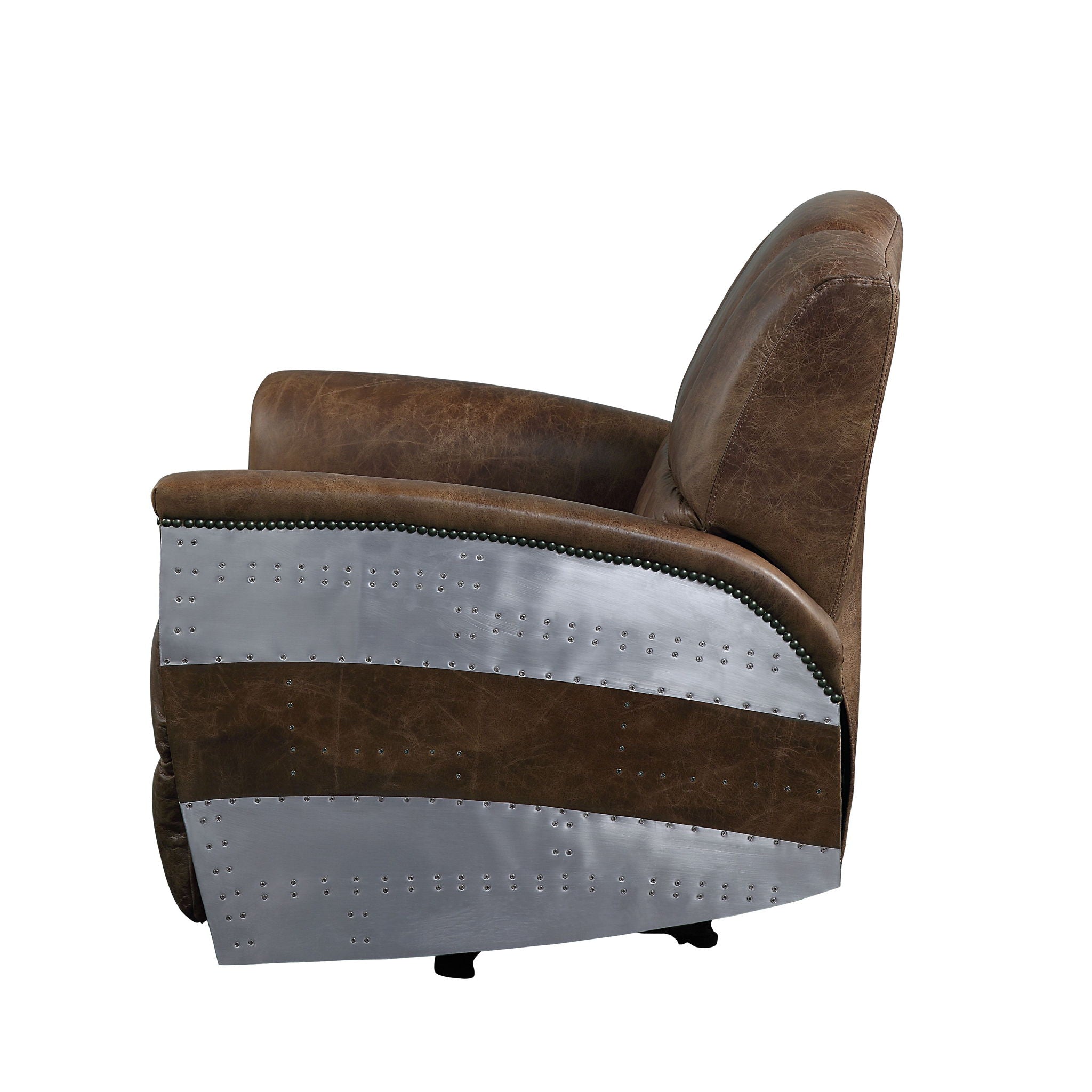 Brancaster - Recliner - Retro Brown Top Grain Leather & Aluminum - Urban Living Furniture (Los Angeles, CA)