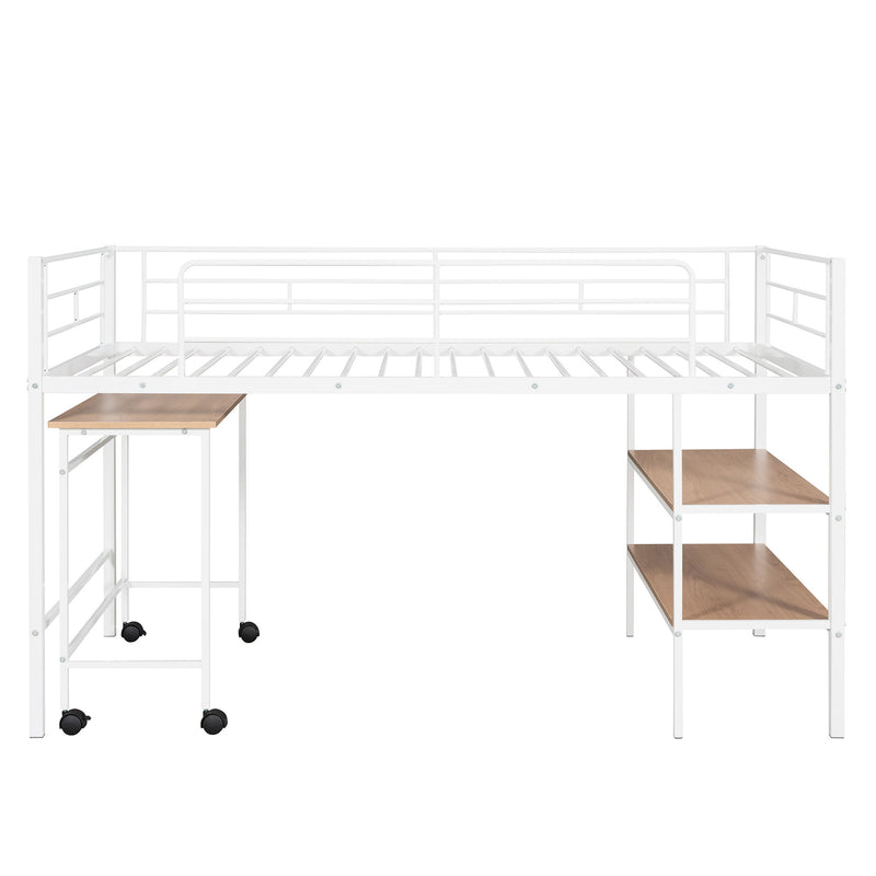 Loft Bed With Desk And Shelves