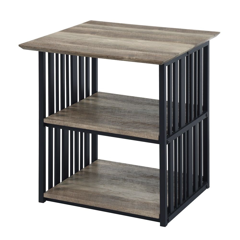 Zudora - Nightstand - Antique Oak & Black - Urban Living Furniture (Los Angeles, CA)