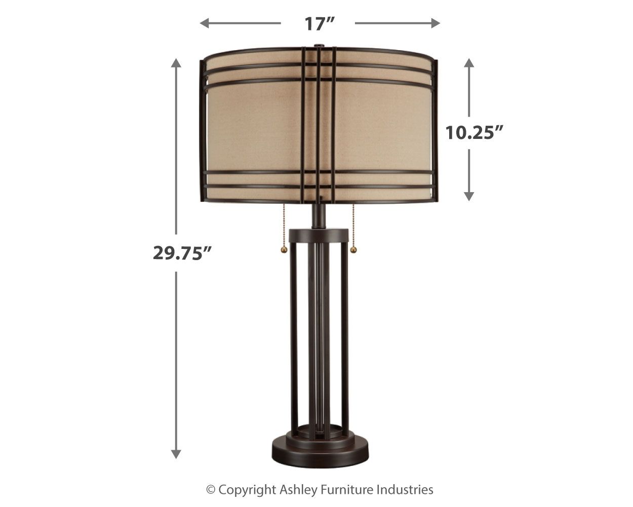 Hanswell - Metal Table Lamp  - Dark Brown - Urban Living Furniture (Los Angeles, CA)