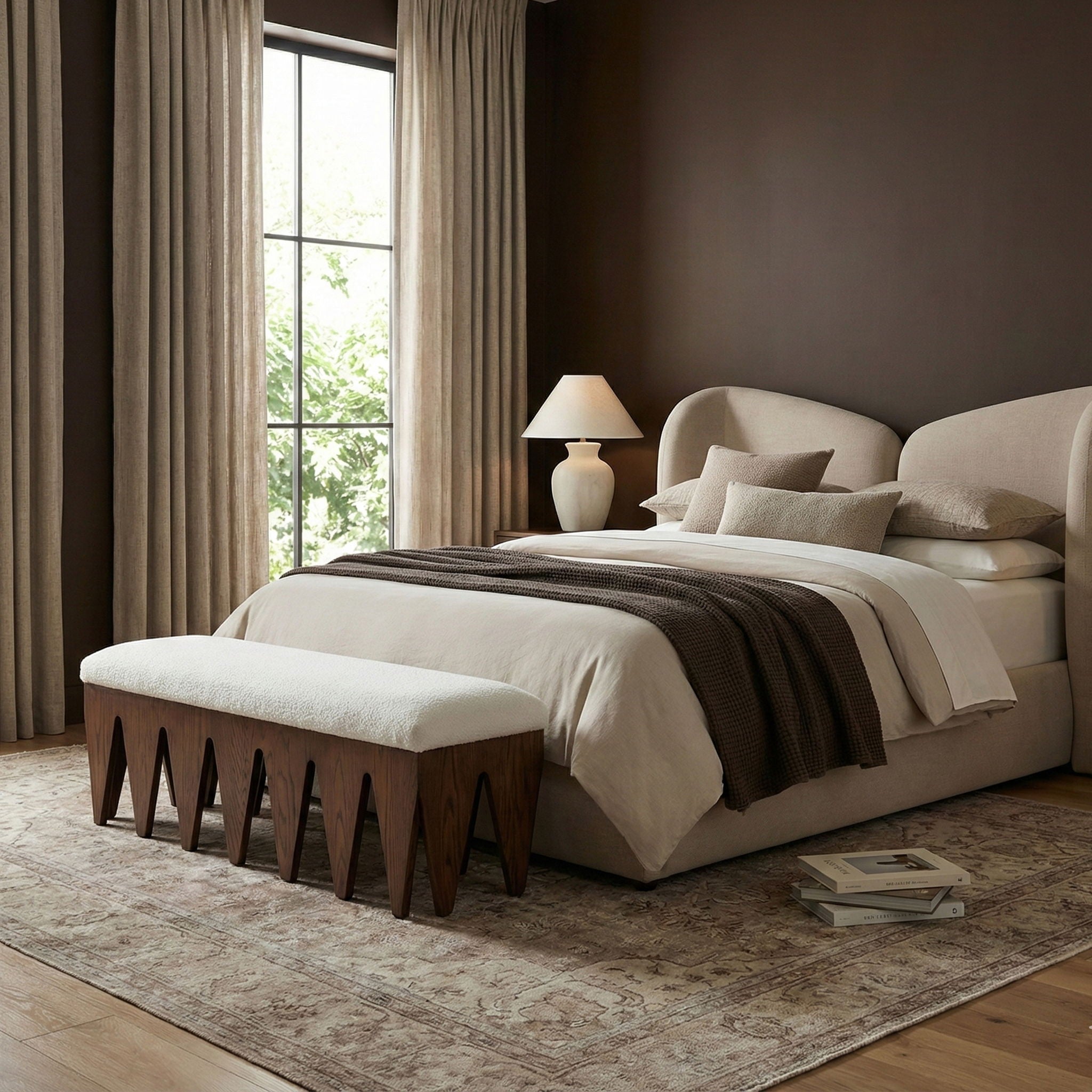 Altair - Bench - Dark Brown Base - Urban Living Furniture (Los Angeles, CA)