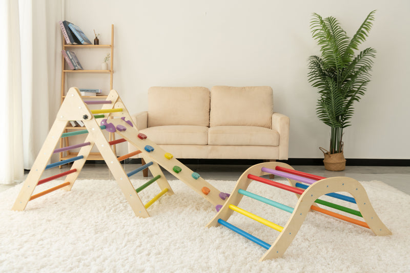 Gardenia - Pikler Triangle Set, Montessori Toddler Climbing Toys, 2 Piece
