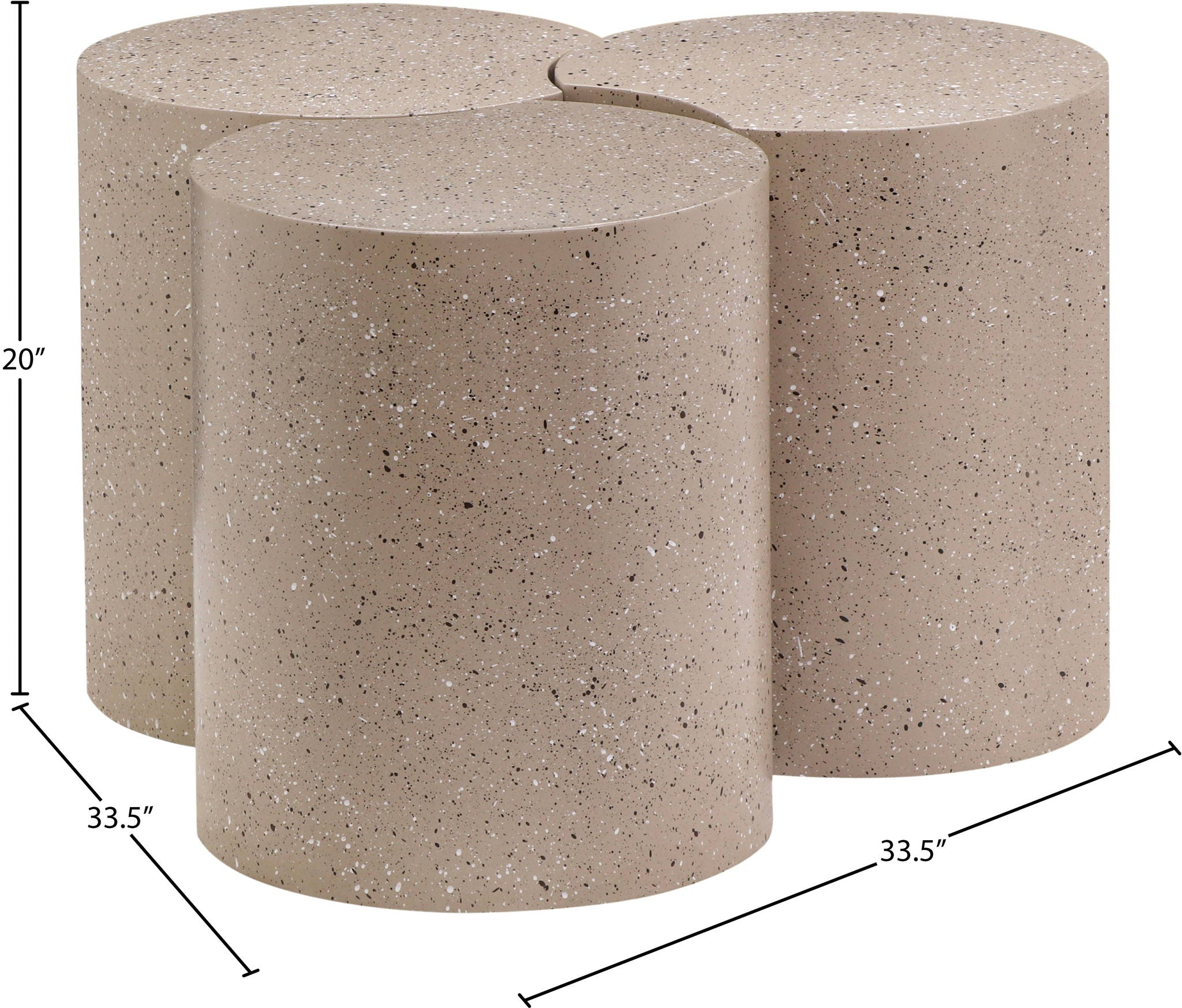 Dimple - 3 Piece Modular Coffee Table - Terazzo Finish - Urban Living Furniture (Los Angeles, CA)