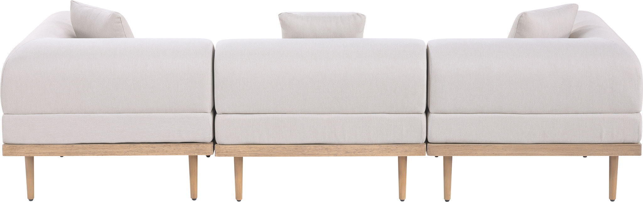 Laguna - 3 Piece Resilient Water Resistant Fabric 106.5" Upholstered Outdoor Patio Modular Sofa - Urban Living Furniture (Los Angeles, CA)