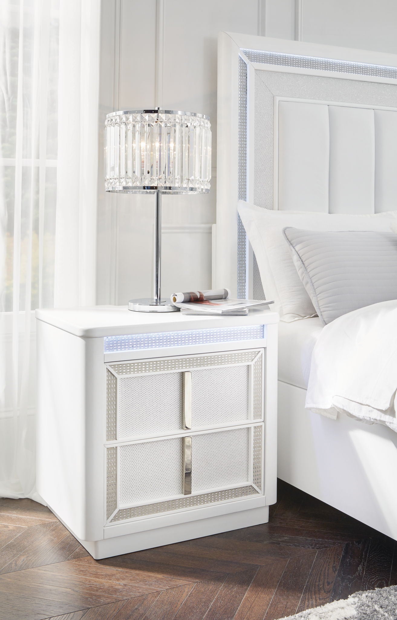 Chalanna - White - Two Drawer Night Stand - Urban Living Furniture (Los Angeles, CA)