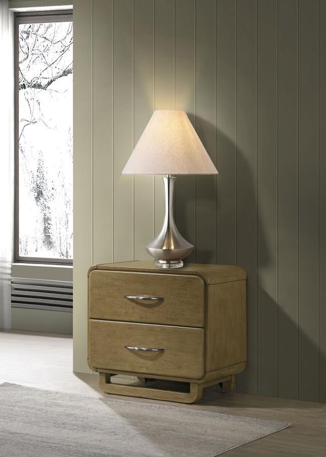 Amsbury - 2-Drawer Nightstand Bedside Table - Nutmeg - Urban Living Furniture (Los Angeles, CA)