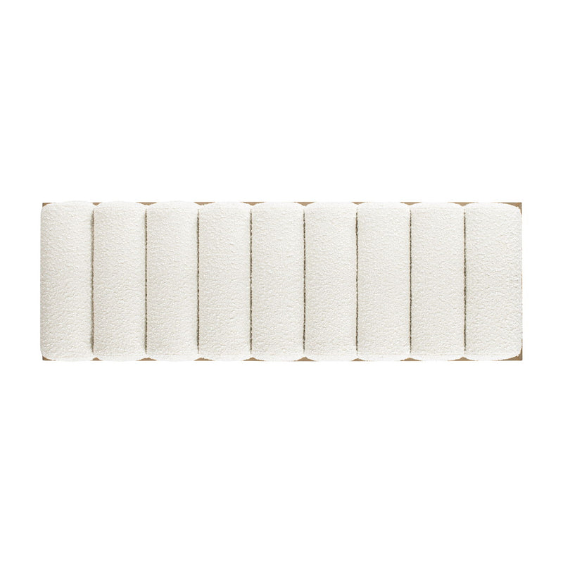 Bella - Upholstered Modern Accent Bench - Ivory White